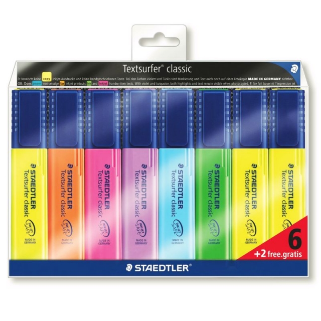 Comprar Fluorescentes Staedtler Textsurfer Paquete de 6+2 Gratis