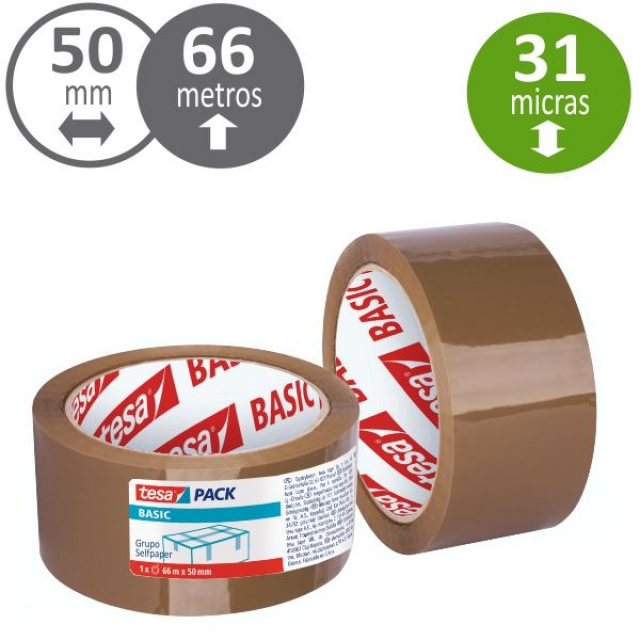 Comprar Precinto, cinta de embalaje Tesa Basic 50 mm x 66 mts marrn