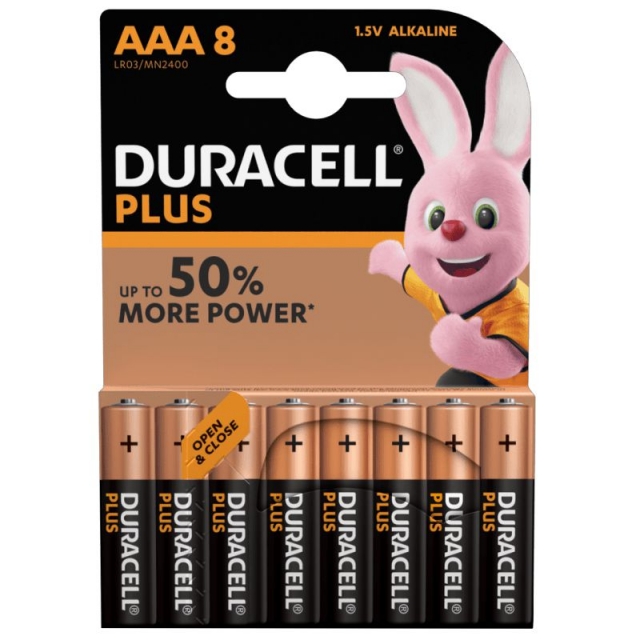 Comprar Duracell Plus 50% AAA LR03, Pack ahorro 8 bateras