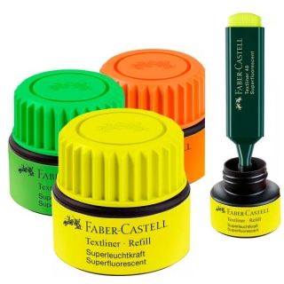Faber-Castel 1549, botella tinta fluorescentes nen  Faber-castell 154907