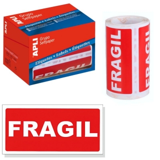 Rollo etiquetas adhesivas Frgil