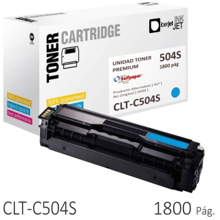 Samsung CLTC504S, Toner compatible azul Cyan  Iberjet CLT-C504SC
