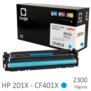 HP CF401X Compatible 201X azul cyan  Iberjet CF401XC