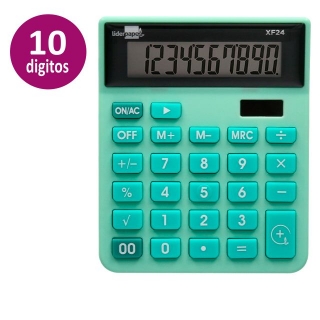 Calculadora sobremesa oficina 10 digitos color  Liderpapel XF24