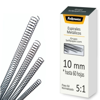 Espirales metlicas Fellowes 10 mm para  5110301