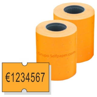 Rollos etiquetas precios Apli 21x12 fluor  100912