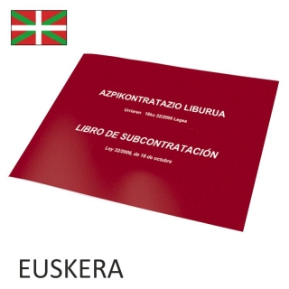 Libro subcontratacin Pas Vasco, Euskera. Azpikontratrazio  Self-office 09992