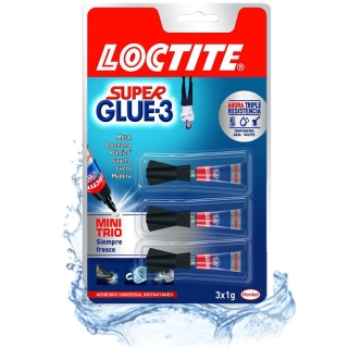 Loctite Super-Glue Mini Trio, 3 tubos  2640065