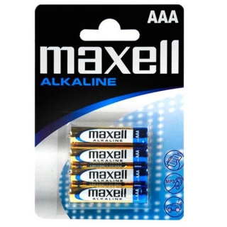 Maxell, pilas alcalinas LR03 AAA, Pack  LR03-B4-MXL