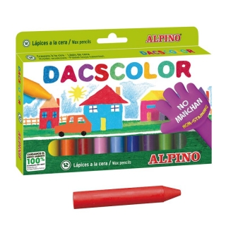Dacscolor 12 colores, Ceras duras semi-blandas  Alpino DC050290