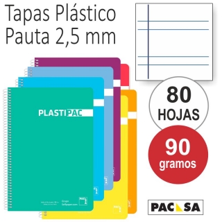Cuaderno Pacsa Plastipac 2 rayas 2,5  16408