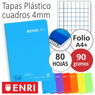 Libreta Enri Plus, tapas plstico, 90  400133583