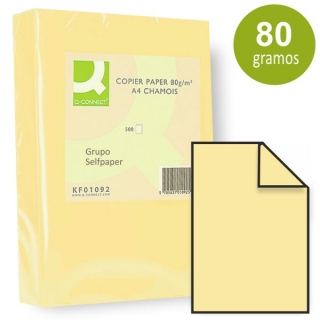 Papel Din A4 color Chamois, arena,  Q-connect KF01092