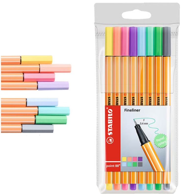 BOLSA ROTULADORES STABILO FINELINER POINT 88 (20 COLORES