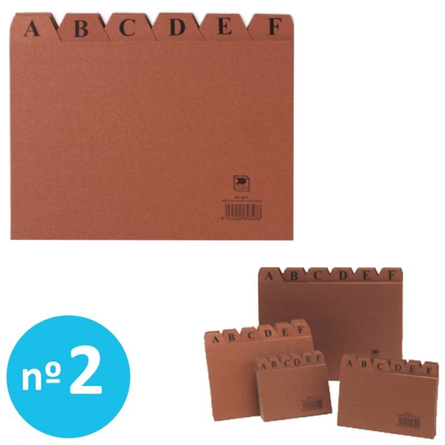Comprar Abecedario indice separador para fichero numero 2 - 75x125