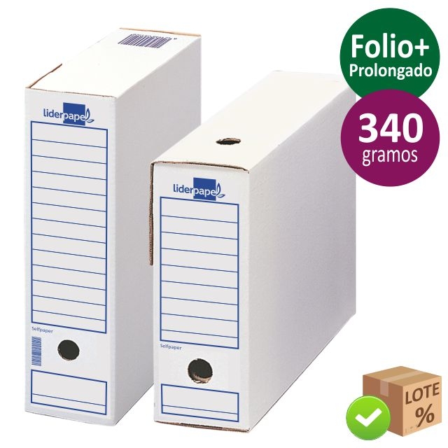 Caja archivo definitivo 340 grs. Folio prolongado Ecouse