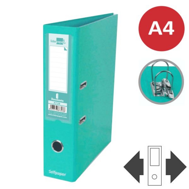 Comprar Archivador Palanca Liderpapel Din A4 Ancho Verde Mar AZ76