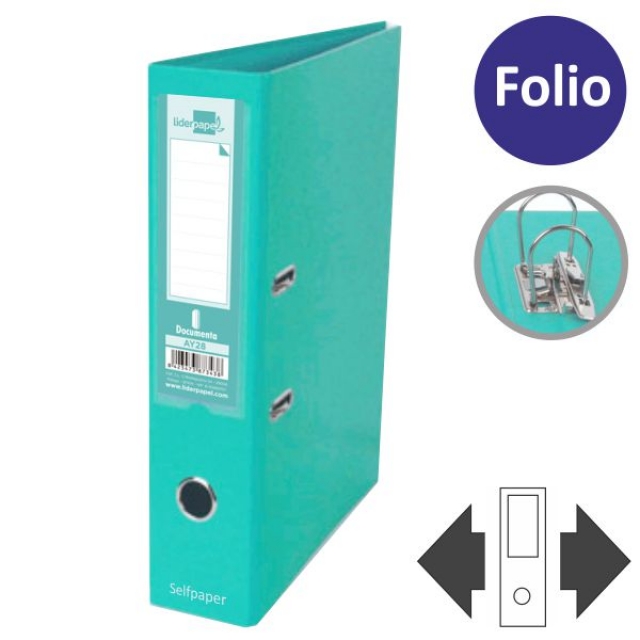 Comprar Archivador Palanca Liderpapel Fº ancho Verde Mar AY28