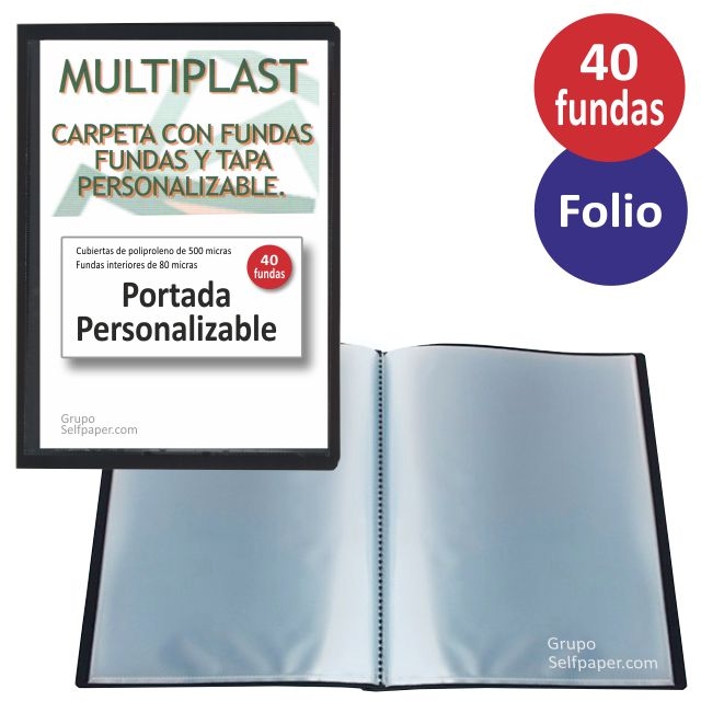 Comprar Carpeta escaparate 40 fundas portada personalizable