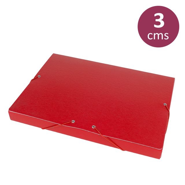 Comprar Caja de proyectos cartón lomo 30 mm, 3 cms  Rojo