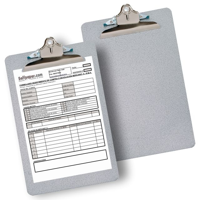 Comprar carpeta, plancha portanotas con pinza grande, de metal