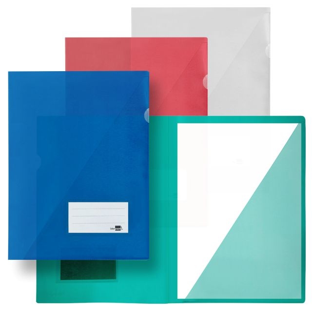 Comprar Dosier presentación con tarjetero, azul traslúcido