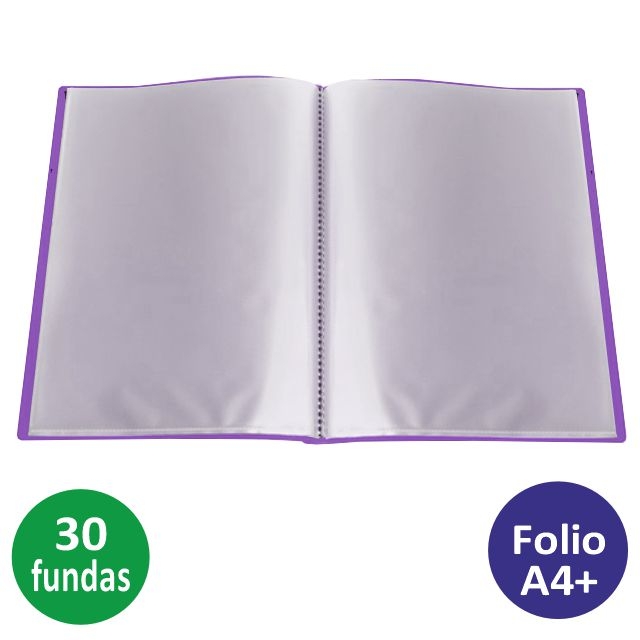 carpeta escaparate tarifario 20 fundas lila