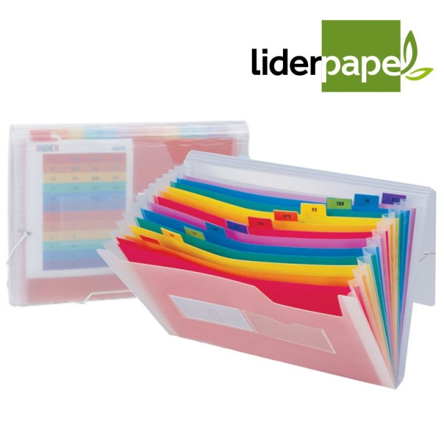 carpeta fuelle acordeón plástico a5 spectra colore