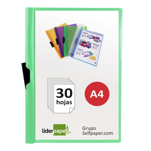 Comprar Dosier Pinza lateral 30 hojas Verde Manzana DP25