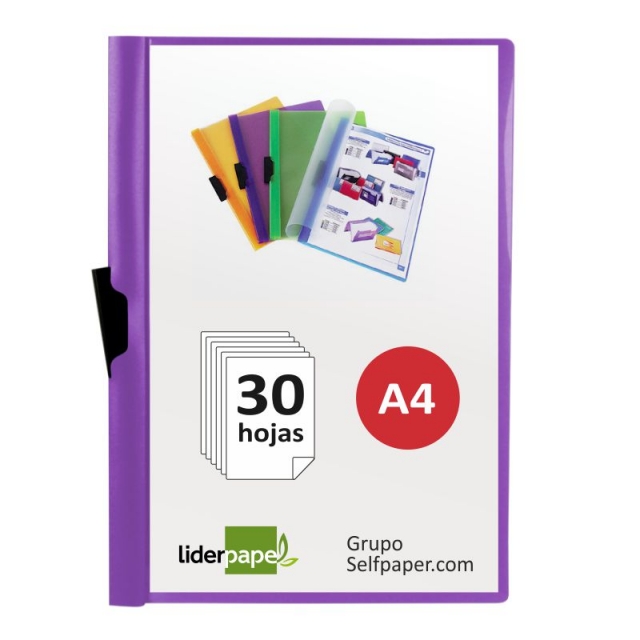 Comprar Dosier Pinza lateral 30 hojas Violeta DP08