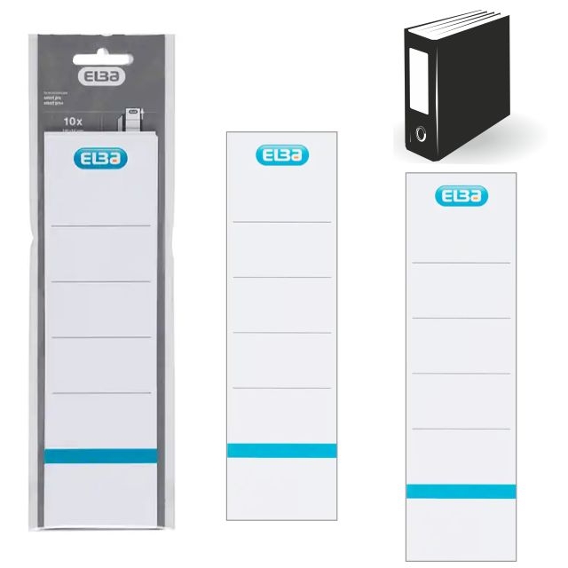 Comprar Pack 10 etiquetas Elba para lomo lomera archivadores