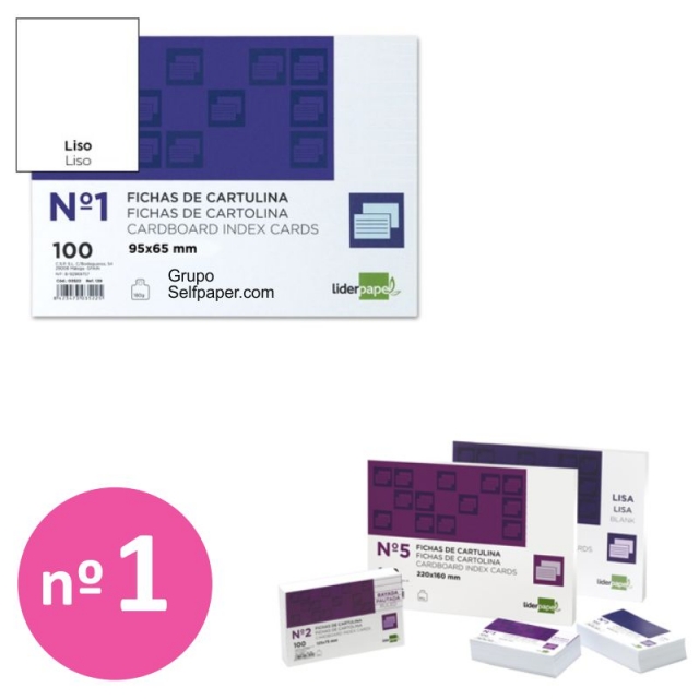 Comprar Fichas numero 1 cartulina lisa en blanco - fichero - 65x95