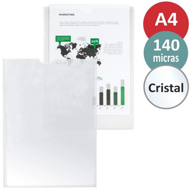 Comprar Funda portadocumentos Din A4 150 Micras Pvc Transparente