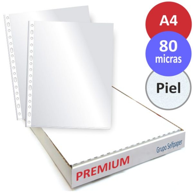 Comprar Fundas plástico multitaladro Din A4, 80 micras, caja 100 uds