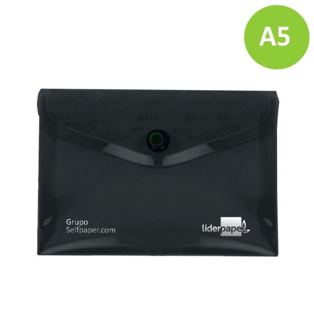 Comprar Sobre plástico Broche botón A5 negro Opaco, DS75