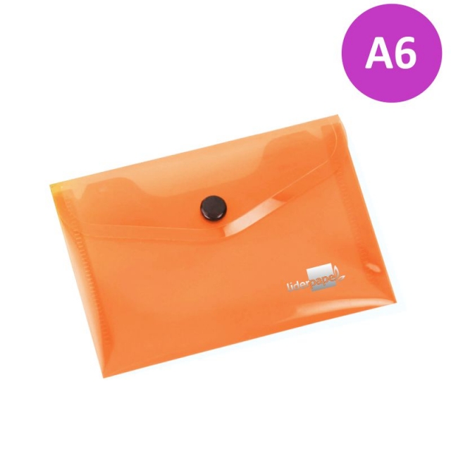 Comprar Sobre plástico broche botón A6 Naranja DS34