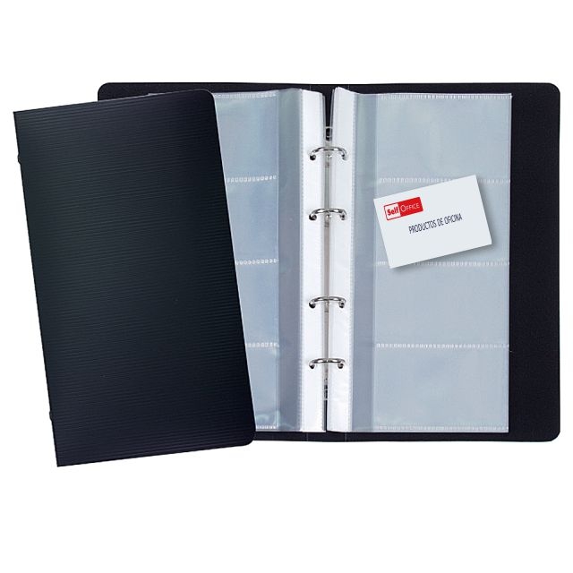 Comprar Carpeta portatarjetas Liderpapel, 4 anillas, capacidad, 120
