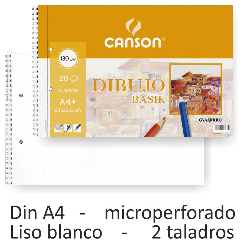 Comprar Block de dibujo Canson Guarro Basik microperforado Liso 2 T