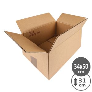 Cajas de embalaje 34x50 x 31 cms, montables, económicas