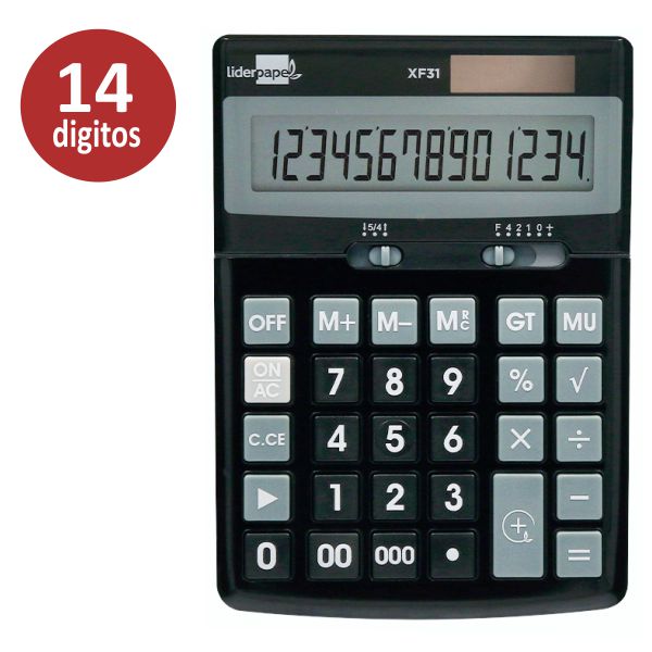 Comprar Liderpapel XF31, Calculadora sobremesa 14 digitos, solar