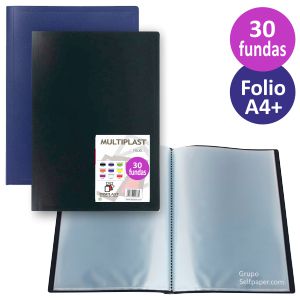 Carpeta 30 Fundas Multiplast Folio, tarifario, tapas opacas