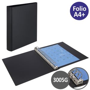Multifín 3005-G Alfa, carpeta de 16 anillas 40 mm A4+, Folio