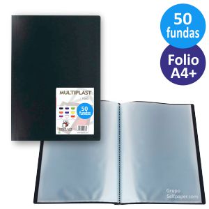 Carpeta Tarifario 50 fundas Multiplast Folio tapas opacas