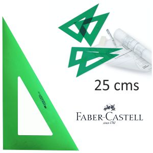 Cartabón tecnico sin bisel, sin graduar 25 cms Faber Castell