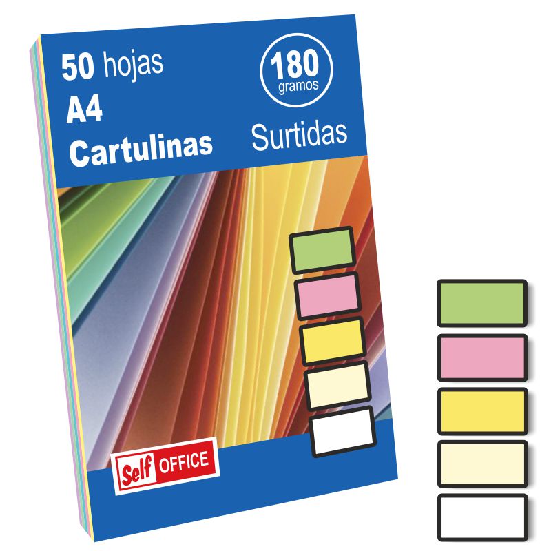 Comprar Cartulinas colores claritos pastel Din A4 surtidos Pte. 50