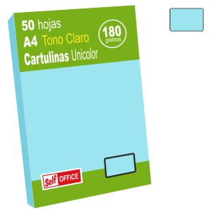 Cartulinas Din A4 Folio Azul Claro - Pte. 50 hojas