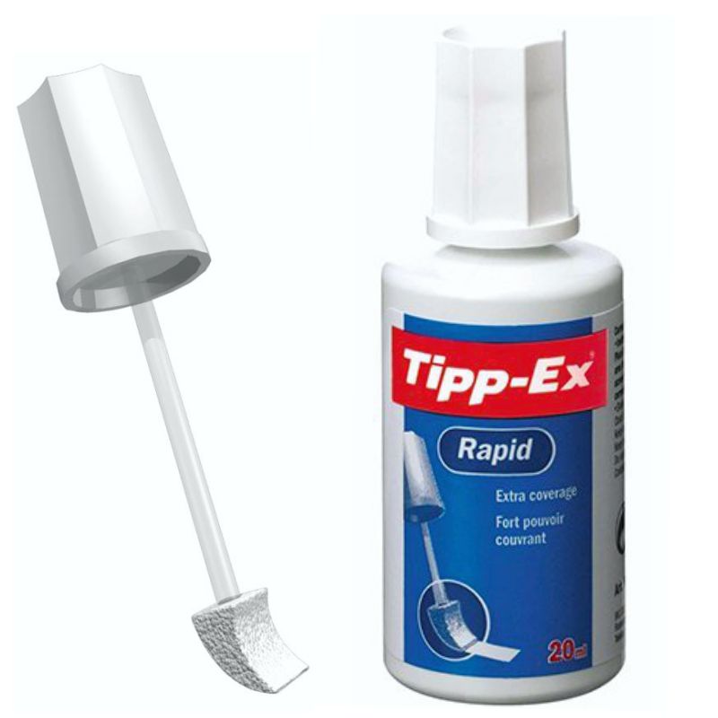 Tipp-Ex Rapid frasco de líquido corrector esponja pincel, Mercamaterial.