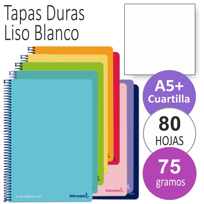 Comprar Libreta, cuaderno con hojas lisas blancas A5+