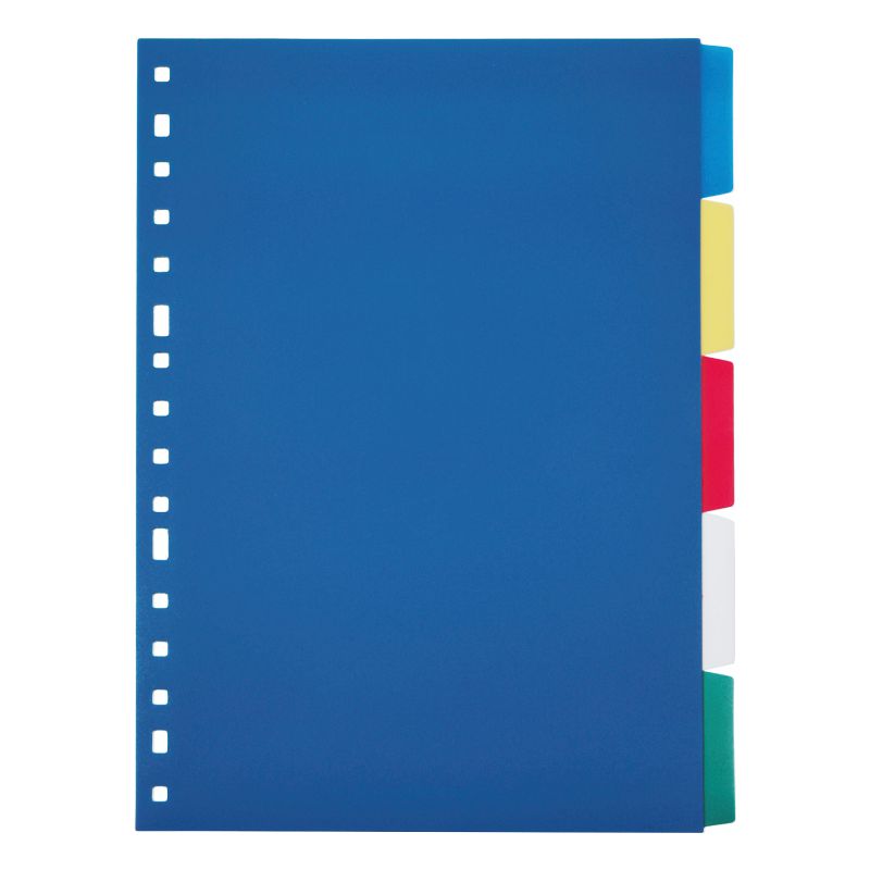 dorso juego 5 separadores colores folio carpeta