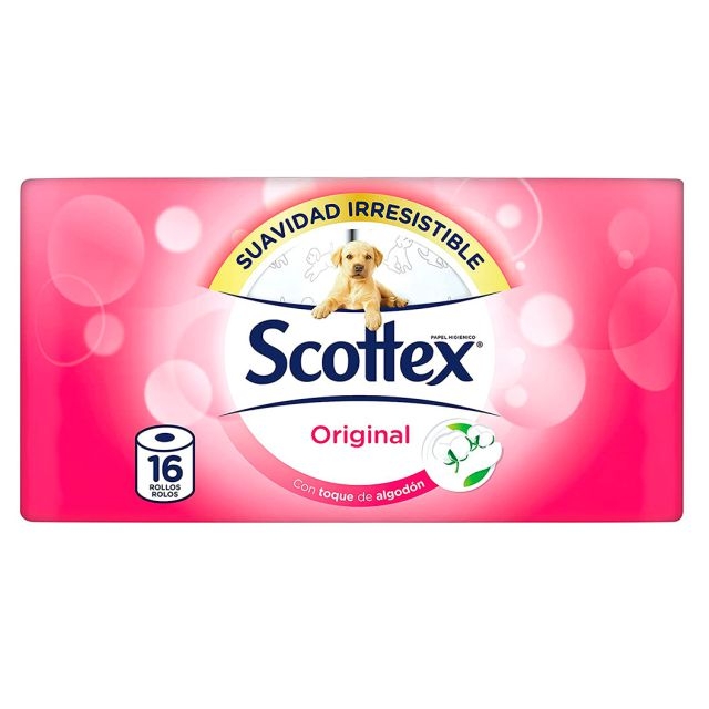 papel higinico scottex, 2 capaa, paquete 16 rollo